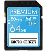 Premium 64GB SDXC Card from MicroCenter, Class 10 SD Flash Memory Card UHS-I C10 U3 V30 4K UHD Vi...