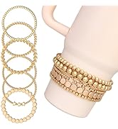 FOWSRHRG Bracelets for Stanley Cup Accessories, 6Pcs Bracelet Stack Charms for Stanley 40 oz&amp;30 o...