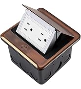 Vagueior Pop-Up Floor Box Kit, 20A Tamper-Weather Resistant Receptacle TR Outlet, Corrosive Resis...