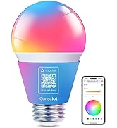 Consciot Smart Light Bulbs, Matter Color Changing LED Light Bulb, A19 E26 RGBTW Light Bulbs that ...