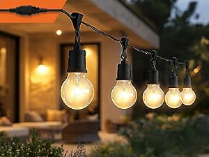 Application of power black extension cord in courtyard