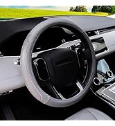 Magnelex Microfiber Leather Steering Wheel Cover – Gray. Heat Resistant Anti-Slip Car Wheel Wrap ...