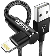 90 Degree iPhone Charging Cable 2Pack 10ft Right Angle Nylon Braided Lightning Charger Cord Compa...