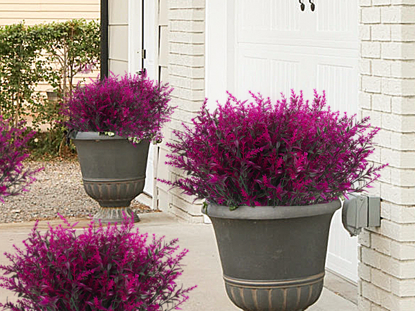 Artificial Plants Outdoor Artificial Lavender Flowers 12 Bundles Outdoor UV Resistant Fake Flowers