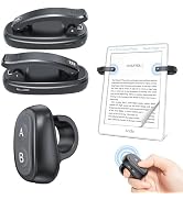 [2 Clips] Finger Ring Kindle Page Turner Remote Control for Paperwhite: Rechargeable Wireless Cli...