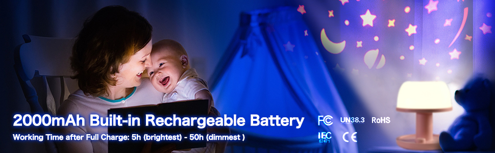 2000mAh built-in rechargeable battery safe
