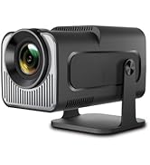 HY320 Projector, Support 4K 1080P Portable Projector with Wifi 6 and Bluetooth, Android TV Smart ...