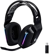 Logitech G733 Lightspeed Wireless Gaming Headset with Suspension Headband, Lightsync RGB, Blue VO...