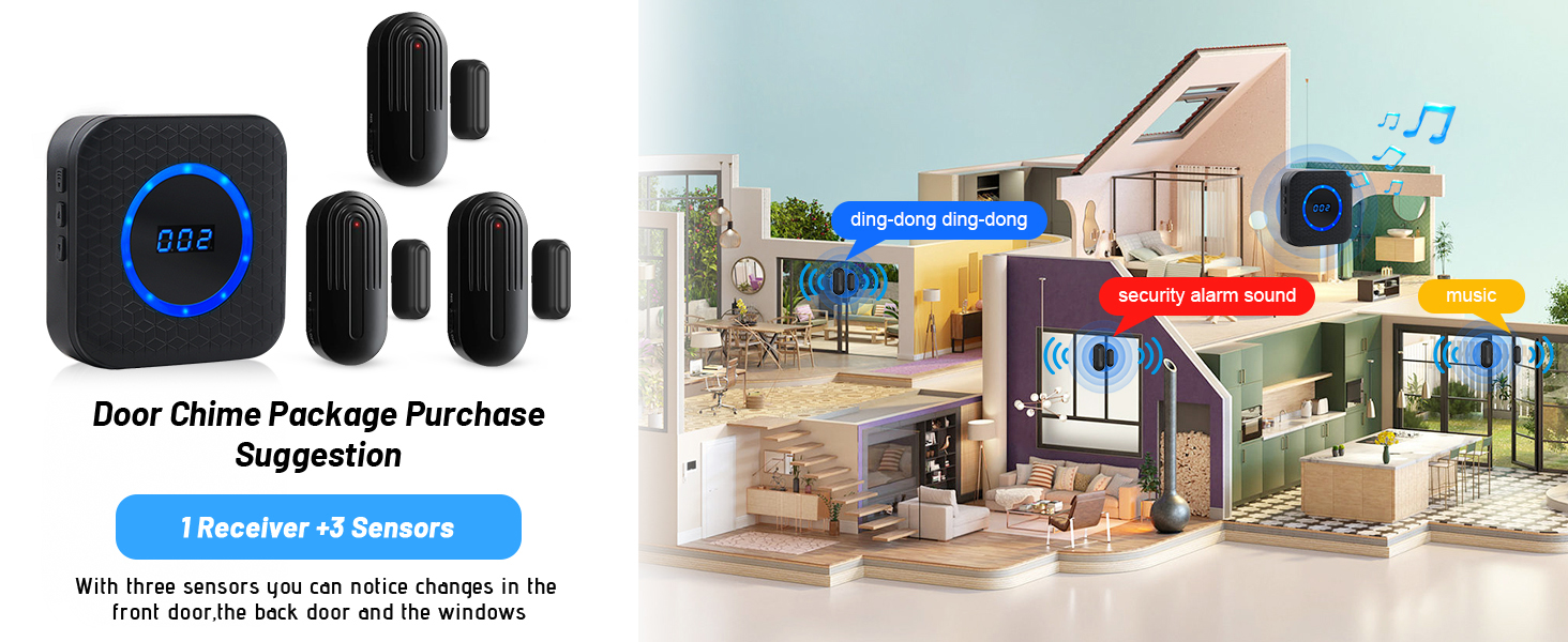 wireless door bell with chime