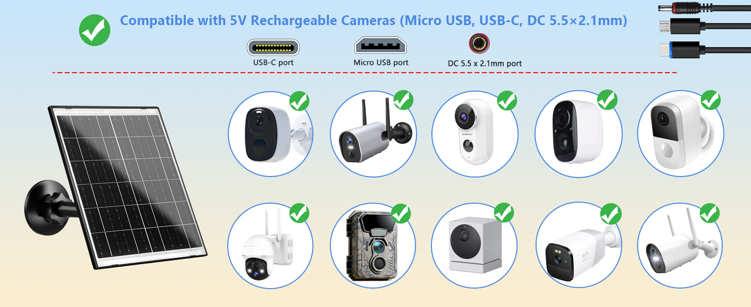 solar panel for camera