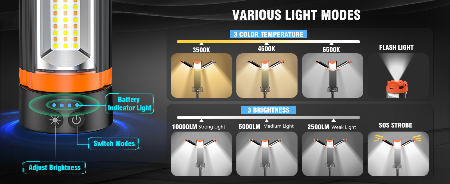 camping lights with stand