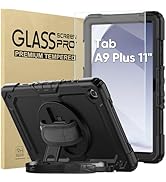 Bundle of Case for Samsung Galaxy Tab A9 Plus 11 Inch 2023 with Tempered Glass Screen Protector P...