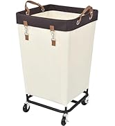 StorageWorks 160L Laundry Basket with Wheels, Large Rolling Hampers for Clothing Organizer, Dirty...