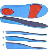 Ailaka Height Increase Shoe Insoles 1 Pair, Breathable Elastic Shock Absorption Cushion Sports Re...