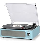 Vinyl Record Player with Speakers Vintage Turntable for Vinyl Records Belt-Driven Turntable Suppo...