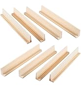 TOYANDONA Wooden Domino Trays, Set of 8 Mexican Train Domino Trays Racks Wooden Domino Tile Holde...