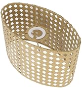 Lamp Shade, Hollow Oval Lampshade for E27 E14 for DIY (Yellow)