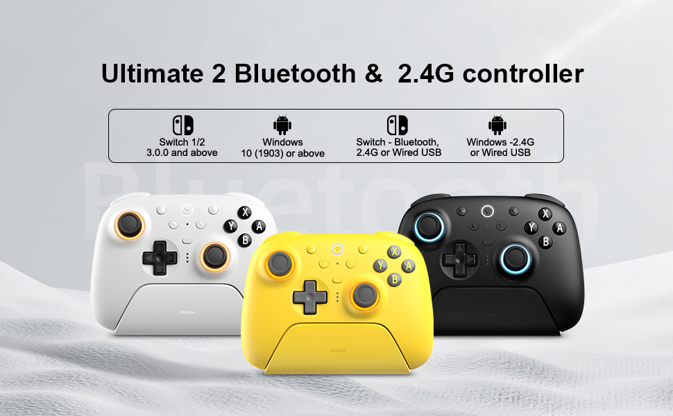 8Bitdo Ultimate 2 Bluetooth Controller for Switch 2/Switch, Windows&amp;PC,TMR Joysticks