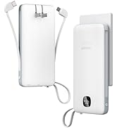 Portable Charger with Built in Cables,TESSAN 10000mAh Power Bank Fast Charging with Foldable Wall...