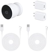 2Pack Power Adapter Compatible with Google Nest Cam Outdoor or Indoor, Battery, with 16.4Ft/5m We...