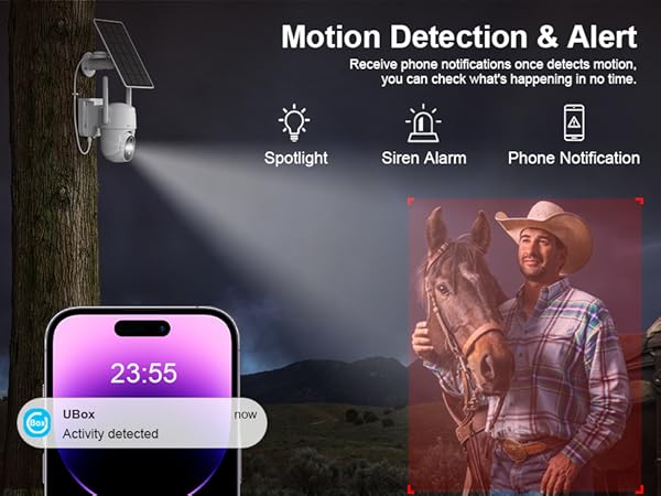 Receive messages in time once the security cameras wireless detects motion