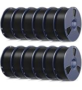 SUNLU PETG Filament Bundle, 12KG High Strength PETG 3D Printer Filament 1.75mm, Dimensional Accur...