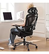 Sweetcrispy Office Chair Ergonomic Desk Chair, 300 LBS Home Mesh Office Desk Chairs with Wheels, ...