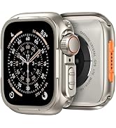 BXUXOHS Metal Case for Apple Watch 46mm Cover,Rugged Protective Bumper +Metal Crown +PC Back Cove...