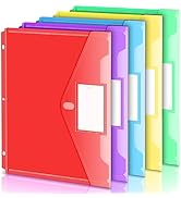 Forvencer Binder Pocket, 5 Pack Super Heavyweight Poly Binder Pocket with Hook and Loop Fasteners...