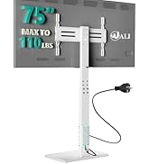 WALI Floor TV Stand with Power Outlet, Tall TV Stand Mount for 32-75 inch TVs up to 110 lbs, Swiv...