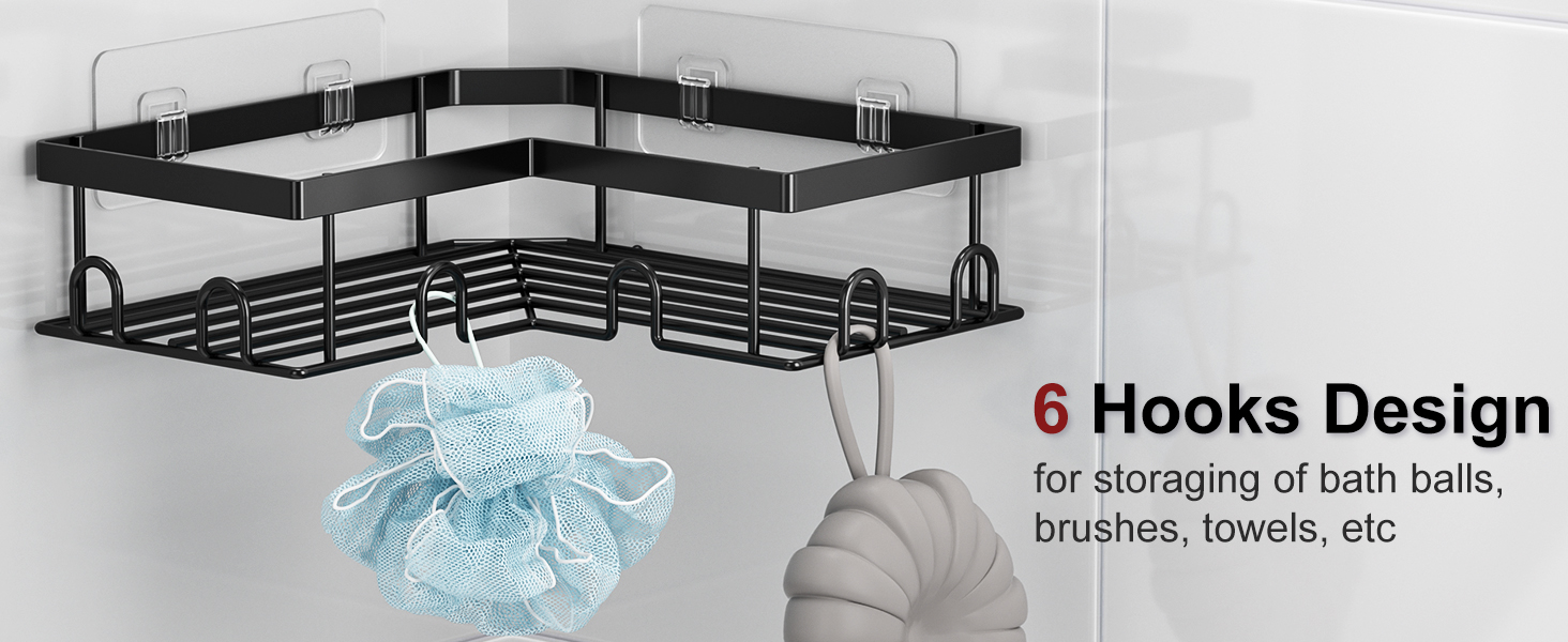 L shape shower caddy