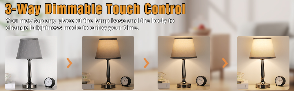 Lamp for Bedroom with USB and Outlet