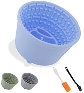 GLIDESMOOTH Slow Feeder Dog Bowls, Silicone Dog Lick Bowl with Brush &amp; Scraper, Non-Slip Base Slo...