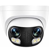 Panoramic 8MP 4K Dual Lens PoE IP Security Outdoor Camera 180 Degree Wide Angle, 24/7 Full Color ...