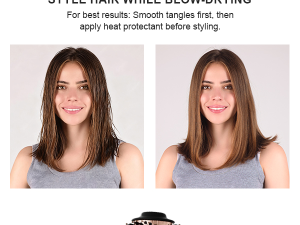 Styling Hair while Blow-drying