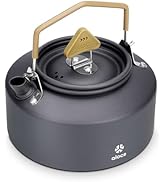 Alocs Camping Kettle - 1.1L Mini Camp Kettle - Portable Camping Tea Kettle - Lightweight Aluminum...