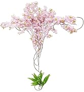 6.6ft Artificial Cherry Blossom Tree Cherry Blossom Tree Arch, Pink Fake Flower Trees W/Gradient ...