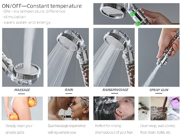 Hard water filtered showerhead