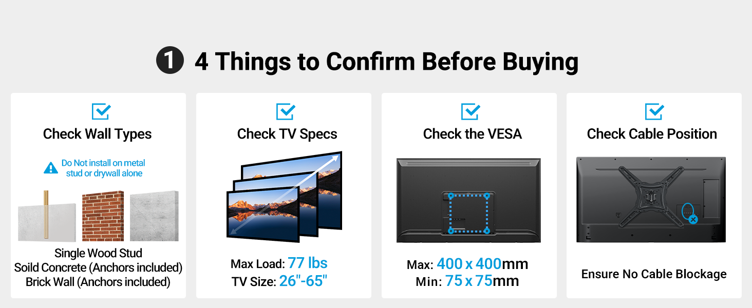 55 inch tv wall mount