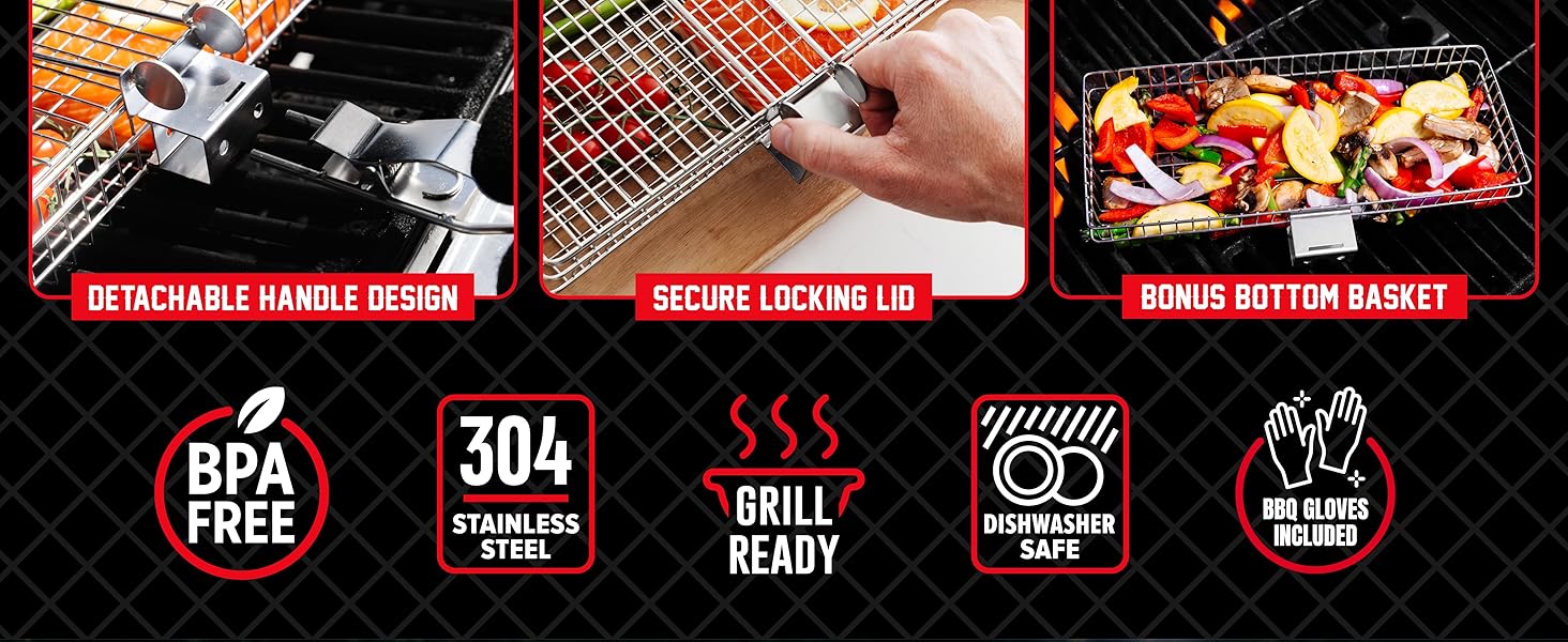 grill cylinder baskets outdoor rolling bbq net tube 2 pack grilling tubes basket camping kitchen