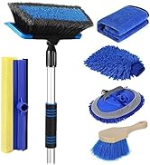Wontolf 62'' Car Wash Brush with Long Handle, Scratch-Free Soft Bristles Sturdy Car Wash Mop Kit,...