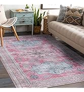 Rugshop Vintage Distressed Bohemian Area Rug 5' x 7' Gray