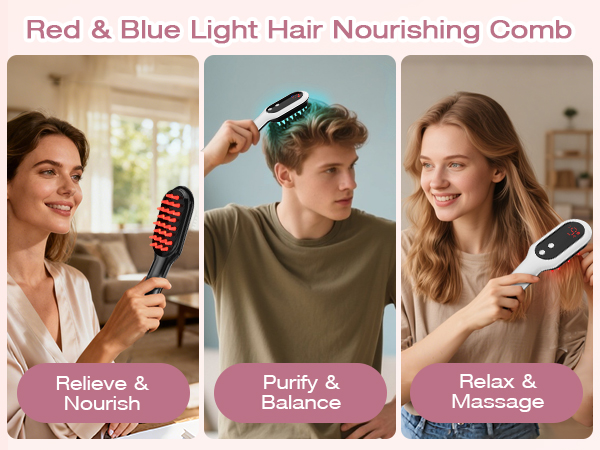 red light hair brush