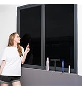 Total Blackout Window Privacy Film with Tools, Malleable Window Tint for Home, Two Sided Protecti...