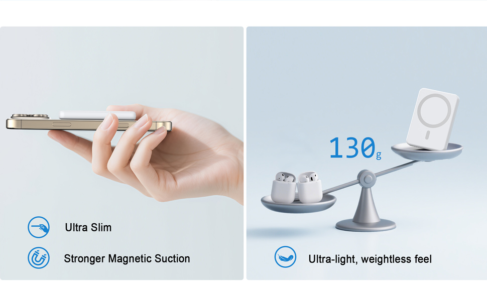 5000mAh Magnetic Portable Charger