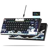 Womier S-K80 75% Keyboard with Color Multimedia Display Mechanical Gaming Keyboard, Hot Swappable...