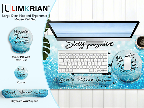 large mouse pad for desk, ergonomic mouse pad with wrist rest