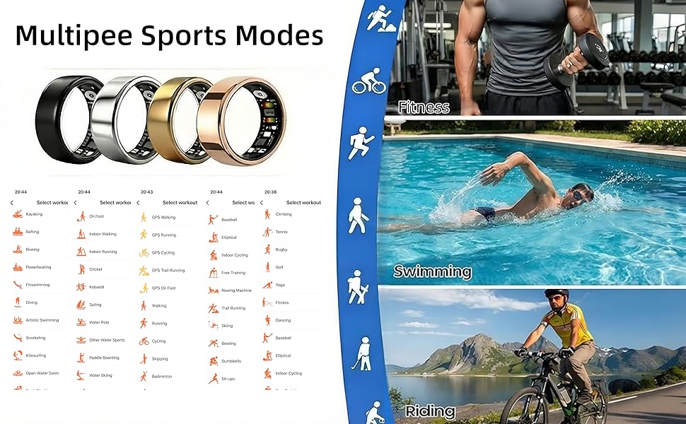 139+ Sports Modes: From running and cycling to boxing and water sports.