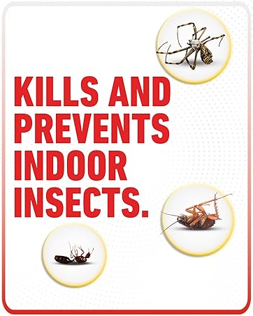 Kills and prevents indoor insects, like spiders, ants and cockroaches.