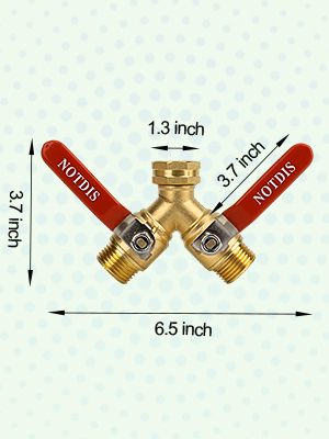 Hose Splitter 2 Way Heavy Duty Brass Garden Hose Splitter